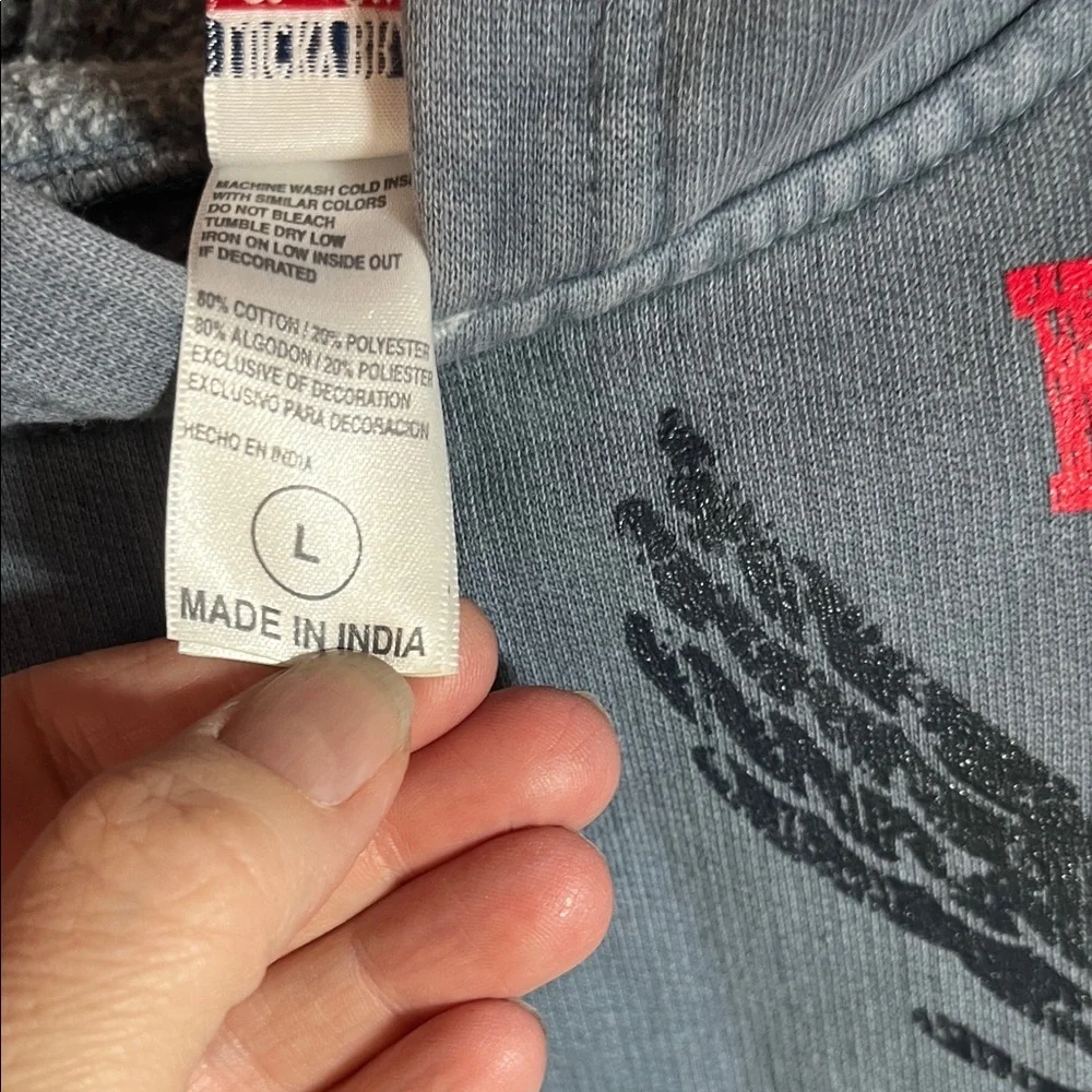Lucky Brand Blue Hoodie with Star and Wings VINTAGE - Picture 7 of 7